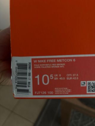 Nike Metcon 6 Talla 42.5 Crema