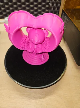 Oso de peluche corazón rosa para este san valentin