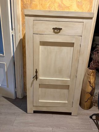 Mueble recibidor madera con baldas y cajón