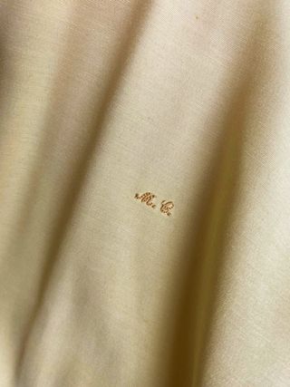 Camisa Vintage Mujer Talla M Amarillo Artesana