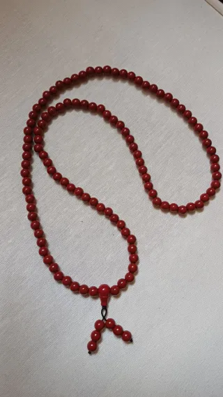 Pulsera/Collar Mala 108 Cuentas Rojas