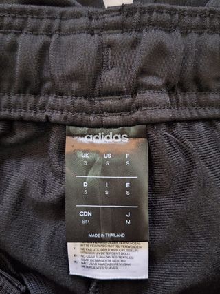 Adidas Track Pants Black Red White Stripes Small