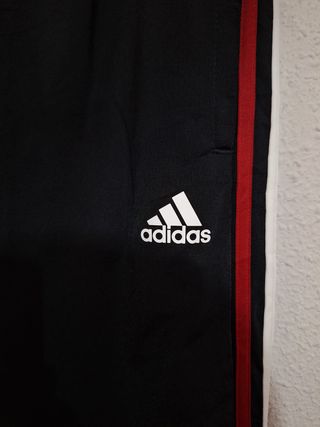 Adidas Track Pants Black Red White Stripes Small
