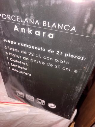 Juego de Porcelana Blanca Ankara - 21 Piezas