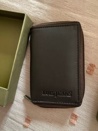 Llavero Tarjetero Lois Jeans Piel Marrón