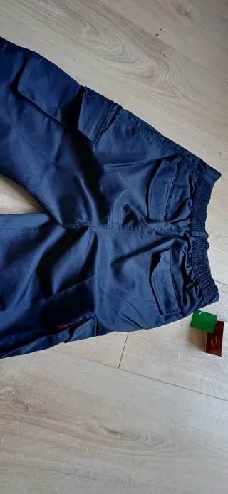 2 Pantalones Trabajo Mujer T38 Azul