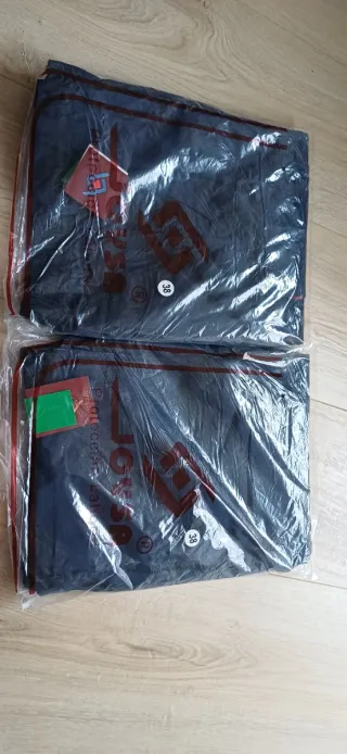 2 Pantalones Trabajo Mujer T38 Azul