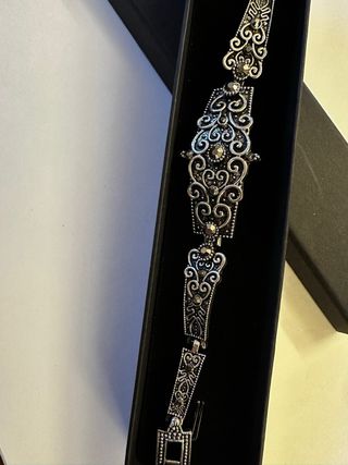 Bracciale argento semirigido uomo vintage