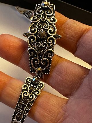 Bracciale argento semirigido uomo vintage