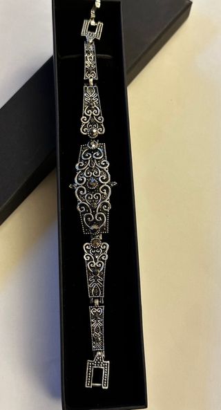 Bracciale argento semirigido uomo vintage