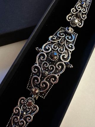 Bracciale argento semirigido uomo vintage