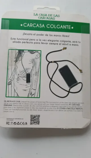 Funda iPhone 12/12 Pro con cordón azul