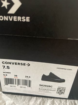 Converse Mujer Talla 38 Negro