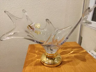 Centro de mesa cristal Murano dorado