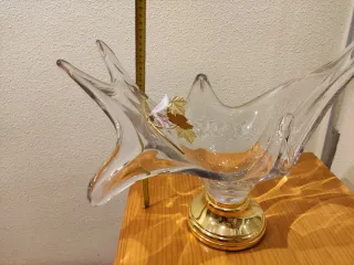 Centro de mesa cristal Murano dorado