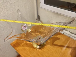 Centro de mesa cristal Murano dorado