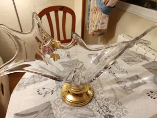 Centro de mesa cristal Murano dorado