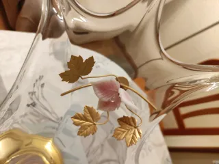 Centro de mesa cristal Murano dorado