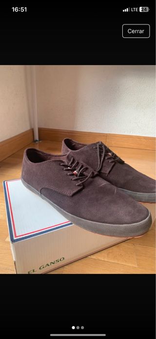 Zapatillas El Ganso serraje marrón