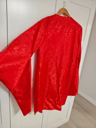 Disfraz Geisha Talla Única Rojo y Azul