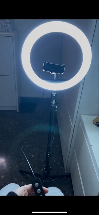 Anillo de luz con trípode para móvil