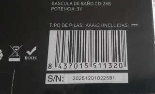 Báscula de Baño Digital Euro Life
