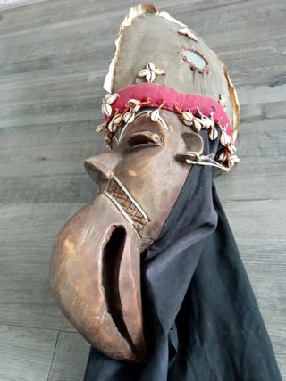 MÁSCARA AFRICANA HOMBRE PÁJARO