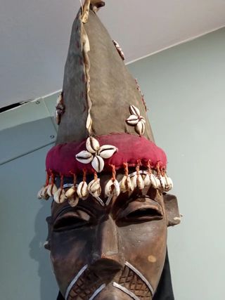 MÁSCARA AFRICANA HOMBRE PÁJARO