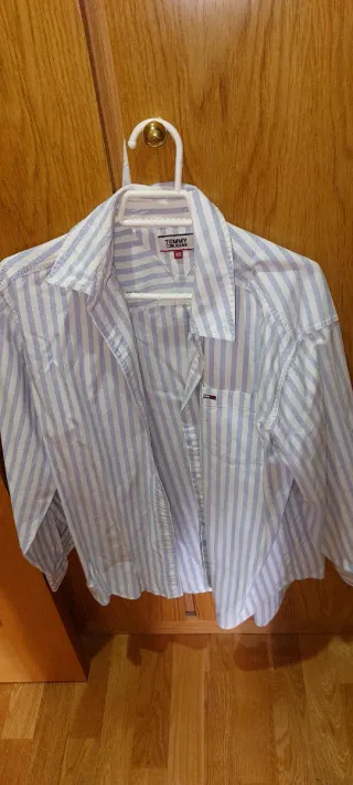 Camisa Tommy Hilfiger Rayas Azul y Blanco