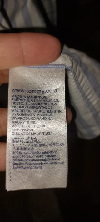 Camisa Tommy Hilfiger Rayas Azul y Blanco