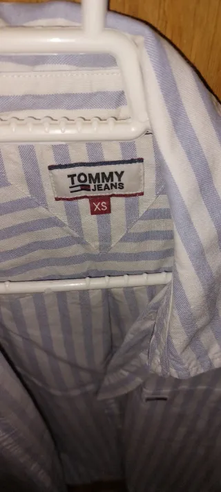 Camisa Tommy Hilfiger Rayas Azul y Blanco