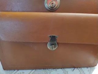 Maletín piel profesor años 70