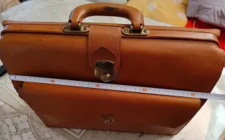 Maletín piel profesor años 70