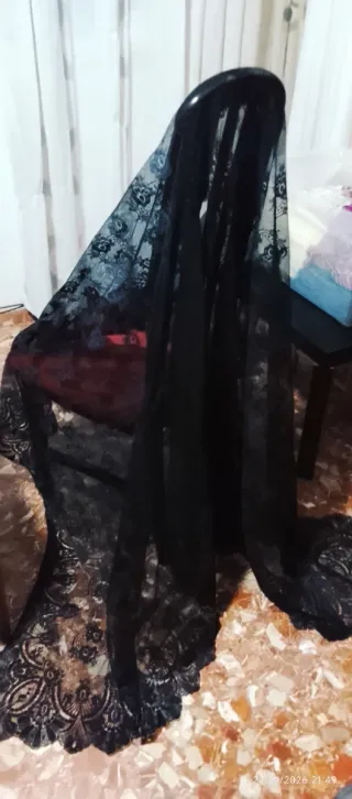 Mantilla Negra Fallera Adulta