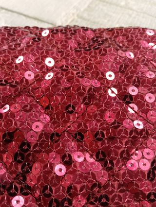 Bolso Neceser Rojo Lentejuelas Brillante Nuevo