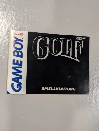 Manual Juego Game Boy Golf Nintendo Aleman