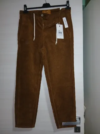 Pantaloni uomo marrone corduroy
