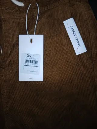 Pantaloni uomo marrone corduroy