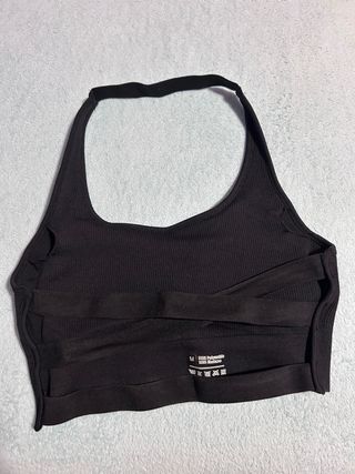 Top deportivo sin costuras negro talla M