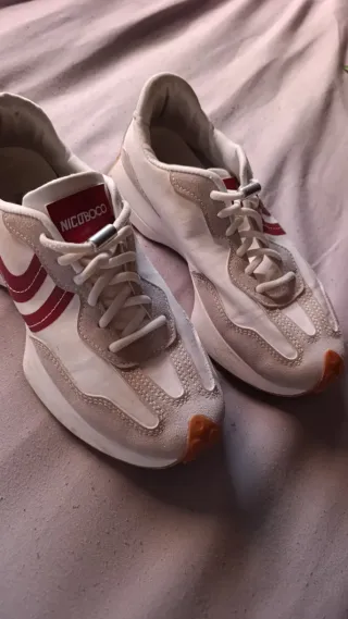 Zapatillas NICOTROCO Sprinter Blancas y Rojas