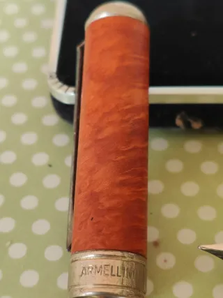 Penna stilografica radica e argento 925