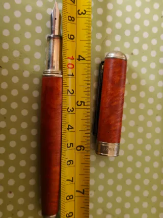 Penna stilografica radica e argento 925