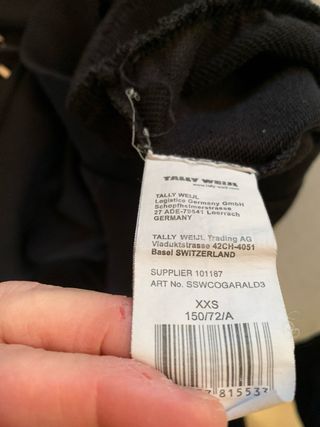 Felpa Tally Weijl nera XS con cappuccio