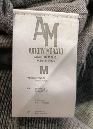 Jersey Antony Morato Lana Acrílico Gris
