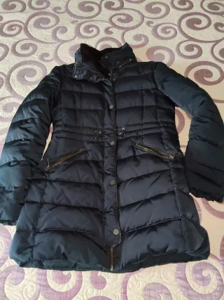 Plumas acolchado mujer negro