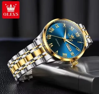 Reloj Olevs Automático Hombre Azul y Dorado