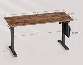 Escritorio Elevable Eléctrico Madera y Metal