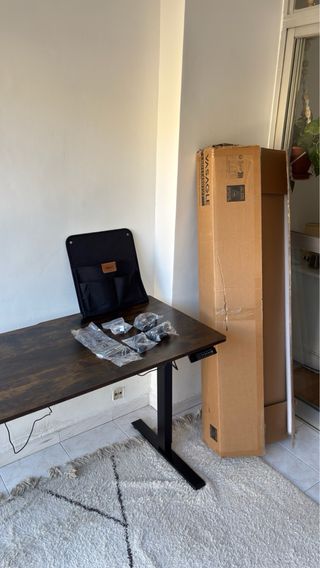 Escritorio Elevable Eléctrico Madera y Metal