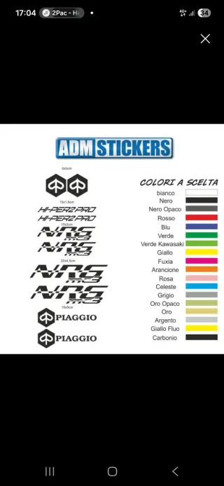 Kit adesivi Piaggio NRG