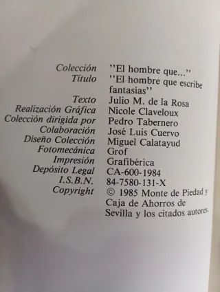 Libro El Hombre que Escribe Fantasías